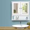 Artiss Bathroom Tallboy Storage Cabinet with Mirror - White