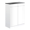 Artiss High Gloss Shoe Cabinet Rack- Black & White