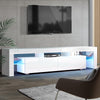 Artiss 189cm RGB LED TV Stand Cabinet Entertainment Unit Gloss Furniture Drawers Tempered Glass Shelf White