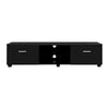 Artiss 140cm High Gloss TV Cabinet Stand Entertainment Unit Storage Shelf Black