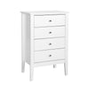 Artiss 4 Chest of Drawers Tallboy Storage Cabinet Bedside Table Dresser White