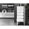 Artiss 5 Tallboy Chest of Drawers Storage Cabinet Bedside Table Dresser White