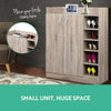 Artiss 2 Doors Shoe Cabinet Storage Cupboard - Wood