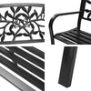 Gardeon Garden Bench Seat Chair Steel Outdoor Patio Park Lounge Furniture Black