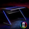 Artiss Gaming Desk Home Office Computer Carbon Fiber Style LED Racer Table