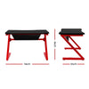 Artiss Gaming Desk Home Office Carbon Fiber Computer Table Racer Desks Black Red