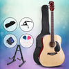 ALPHA 41 Inch Wooden Acoustic Guitar with Accessories set Natural Wood