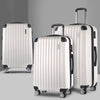 Wanderlite 3 Piece Lightweight Hard Suit Case Luggage White