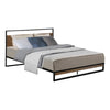 Artiss Metal Bed Frame Queen Size Mattress Base Platform Foundation Black Dane