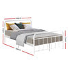 Artiss LEO Metal Bed Frame - Double (White)