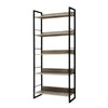 Artiss Bookshelf Wooden Display Shelves Bookcase Shelf Storage Metal Wall Black