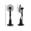 Devanti Mist Fan Pedestal Fans Cool Water Spray Timer Remote 5 Blades Black