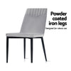 Artiss Set of 2 Dining Chairs Retro Chair Replica New metal Legs High Back Velvet Grey