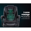 Artiss 2 Point Massage Office Chair PU Leather Black