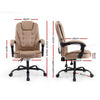 Artiss 2 Point Massage Office Chair PU Leather Espresso