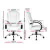 Artiss Office Chair Gaming Computer Chairs Executive PU Leather Seating White