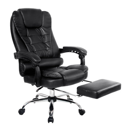 Artiss Leather Office Chair Computer Chairs Executive Recliner with Footrest