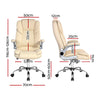 Artiss Kea Executive Office Chair Leather Beige