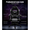 Artiss Office Chair Computer Desk Gaming Chair Study Home Work Recliner Black Grey