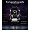 Artiss Office Chair Computer Desk Gaming Chair Study Home Work Recliner Black White