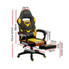 Artiss Office Chair Computer Desk Gaming Chair Study Home Work Recliner Black Yellow