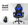 Artiss Gaming Office Chairs Computer Seating Racing Recliner Racer Black Blue