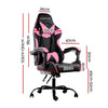 Artiss Office Chair Gaming Chair Computer Chairs Recliner PU Leather Seat Armrest Black Pink