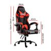 Artiss Gaming Office Chairs Computer Seating Racing Recliner Racer Black Red