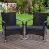 Set of 2 Gardeon Outdoor Dining Chairs Bistro Patio Furniture Chair Wicker Garden XL