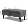 Artiss Fabric Storage Ottoman - Grey