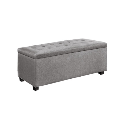 Artiss Large Fabric Storage Ottoman - Light Grey