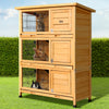 i.Pet Rabbit Hutch Wooden Cage Pet hutch Chicken Coop 91.5cm x 46cm x 116.5cm