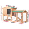 i.Pet Chicken Coop Rabbit Hutch 138cm Wide Wooden Pet Hutch