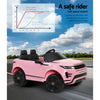 Kids Electric Ride On Car Land Rover Licensed Toy Cars Remote 12V Battery Pink