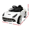 Rigo Kids Ride On Car Electric Toy Battery Remote 12V Children White Cars Motor