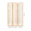 Artiss 3 Panel Wooden Room Divider - Natural