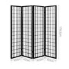 Artiss 4 Panel Wooden Room Divider - Black