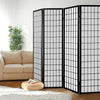 Artiss 4 Panel Wooden Room Divider - Black