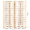 Artiss 4 Panel Wooden Room Divider - Natural