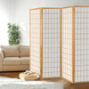 Artiss 4 Panel Wooden Room Divider - Natural