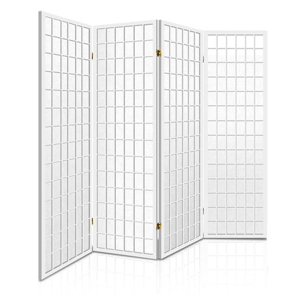 Artiss 4 Panel Wooden Room Divider - White