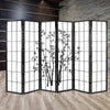 Artiss 6 Panel Room Divider Screen Privacy Dividers Pine Wood Stand Black White