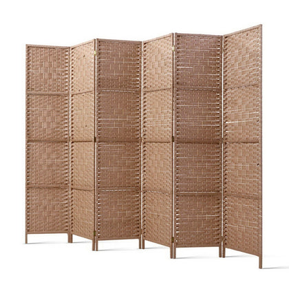 Artiss 6 Panel Room Divider Screen Privacy Timber Foldable Dividers Stand Natural