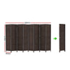 Artiss Room Divider 8 Panel Dividers Privacy Screen Rattan Wooden Stand Brown