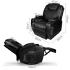 Artiss PU Leather Massage Armchair - Black