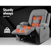 Artiss Recliner Chair Electric Massage Chair Fabric Lounge Sofa Heated Grey