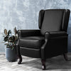 Artiss Recliner Chair Luxury Lounge Armchair Single Sofa Couch PU Leather Black