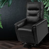 Artiss Lift Recliner Chair Sofa Single Comfortable Black Leather Armchair