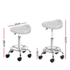 Artiss PU Leather Swivel Saddle Salon Chair - White