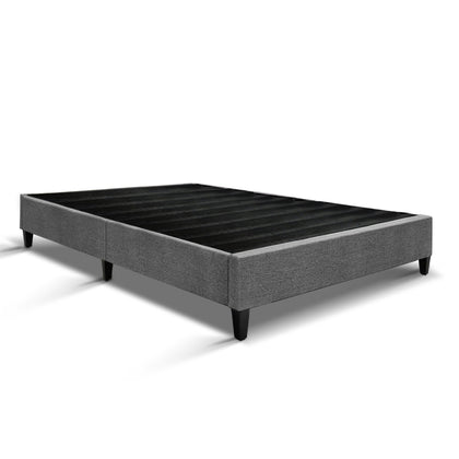 Artiss King Single Size Bed Base Frame Mattress Platform Grey Fabric Wooden